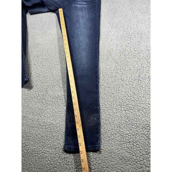 Sam Edelman Jeans Womens 28 Dark Wash Blue High Rise Skinny Studded Ankle Denim - Picture 13 of 15